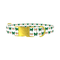 Irish Bow Pattern Dog Collar - metal gold