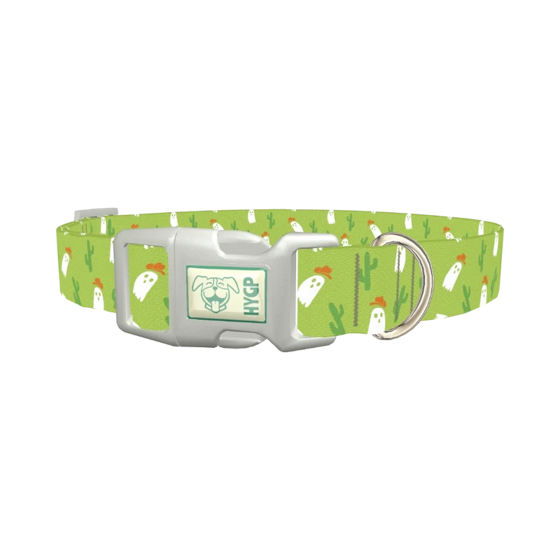 Western Ghost Dog Collar - plastic silver