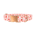 Flying Heart Dog Collar - metal rose gold