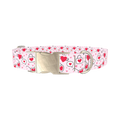 Heart Sunglasses Dog Collar - metal silver