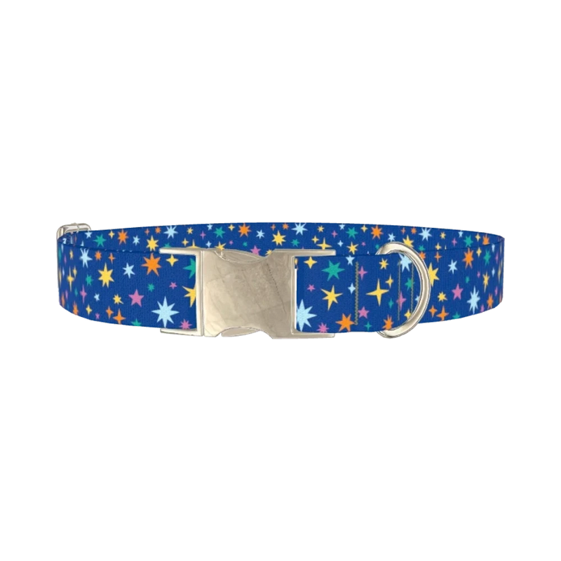 Starry Sky Dog Collar - metal silver