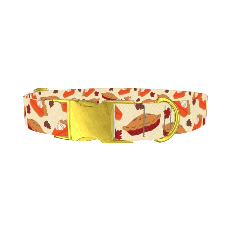 Autumn Pie Dog Collar - metal gold