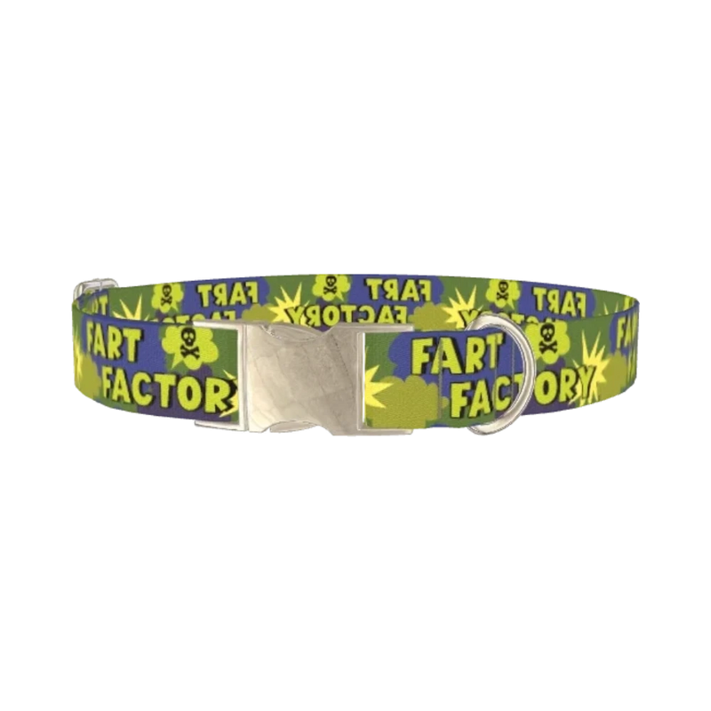 Comic Explosion Dog Collar - metal silver