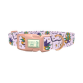 Mardi Gras Mask Dog Collar - plastic rose gold