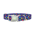 Christmas Lights Dog Collar - plastic silver