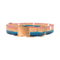 Mountain Sunset Dog Collar - metal rose gold