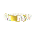 Colorful Surfboard Dog Collar - metal gold