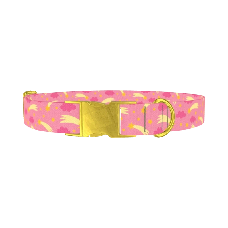 Comet Cloud Dog Collar - metal gold