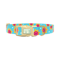 Peace Sunflower Dog Collar - plastic silver