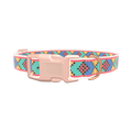 Geometric Pattern Dog Collar - plastic gold