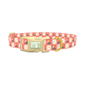 Peace Floral Dog Collar - plastic gold