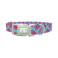 Geometric Watermelon Dog Collar - plastic silver