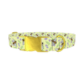 Floral Bee Dog Collar - metal gold