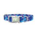 Abstract Paint Splash Dog Collar - plastic silver