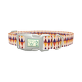 Geometric Rhombus Dog Collar - plastic silver