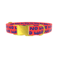 Peace Phrase Dog Collar - metal rose gold