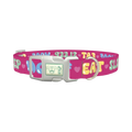 Colorful Text Heart Dog Collar - plastic silver