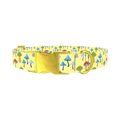 Colorful Mushroom Forest Dog Collar - metal gold