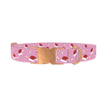 Santa Hat Candy Cane Dog Collar - metal rose gold