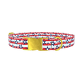 Patriotic Stripes Stars Dog Collar - metal gold