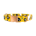Yellow Football Trophy Dog Collar - metal rose gold
