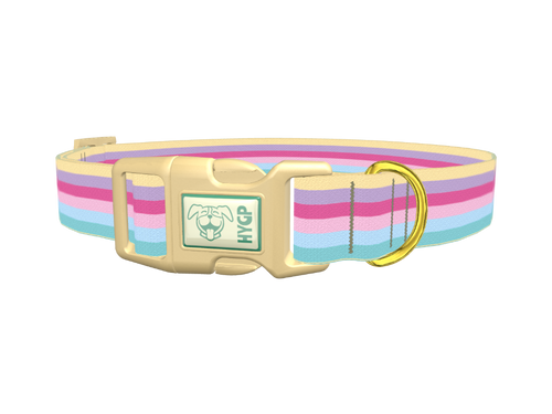 Pastel Striped Dog Collar