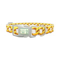 Chain Link Pattern Dog Collar - plastic silver
