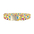 Beach Ball Dog Collar - metal silver