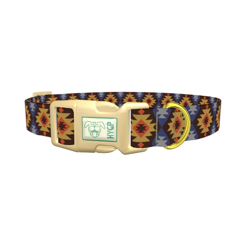 Geometric Star Dog Collar - plastic gold