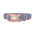 Pink Heart Valentine Dog Collar - plastic rose gold