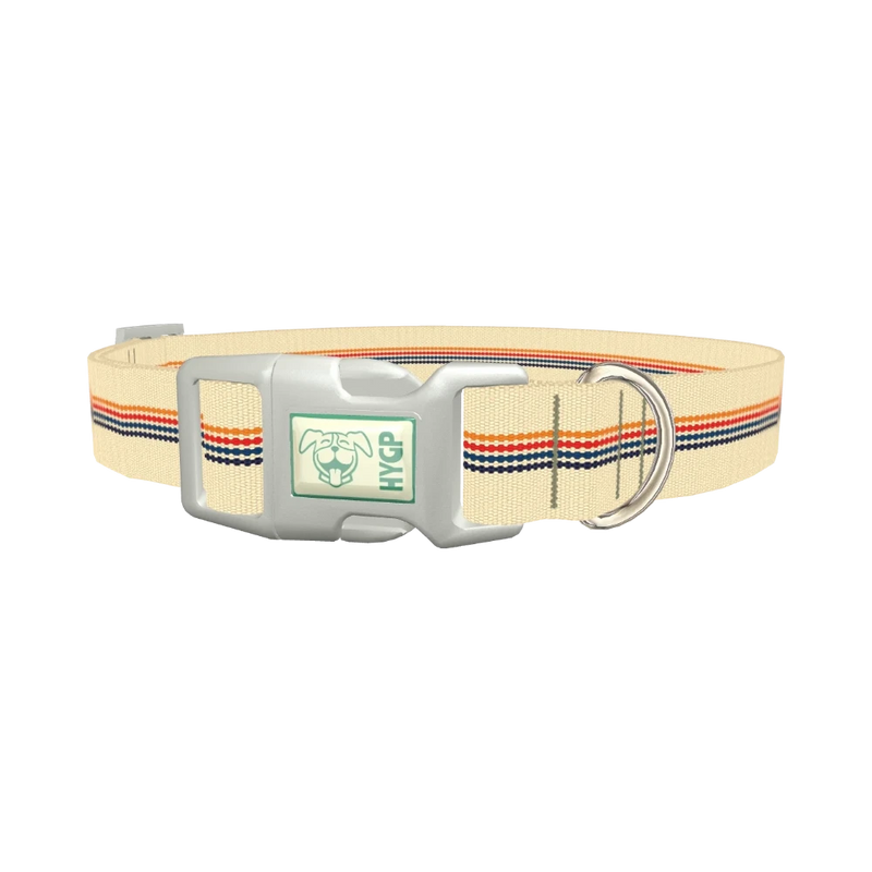 Colorful Hexagon Dog Collar - plastic silver