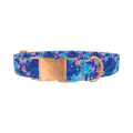 Abstract Paint Splash Dog Collar - metal rose gold