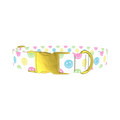Smiley Face Dog Collar - metal gold