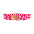 Halloween Skeleton Hands Dog Collar - metal rose gold
