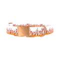 Red Flame Dog Collar - metal rose gold