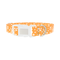 Yellow Blossom Dog Collar - plastic silver