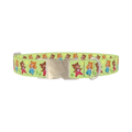 Dancing Teddy Bear Dog Collar - metal silver