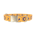Mystical Sun and Moon Dog Collar - metal gold