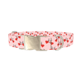 Valentine Heart Bike Dog Collar - metal silver