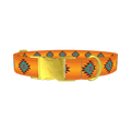 Geometric Tribal Dog Collar - metal gold