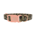 Brown Military Camouflage Dog Collar - plastic rose gold
