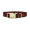 Warning Sign Dog Collar - plastic gold