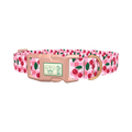 Cherry Picnic Dog Collar - plastic rose gold