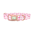 Pink Clover Dog Collar - plastic rose gold