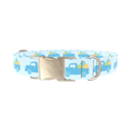 Easter Truck Dog Collar - metal silver