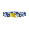 Floral Pattern Dog Collar - metal gold