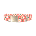 Peace Floral Dog Collar - metal gold