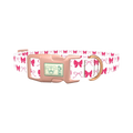 Pink Ribbon Dog Collar - plastic rose gold