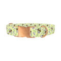 Floral Bee Dog Collar - metal rose gold