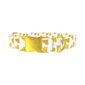 Floral Leaf Dog Collar - metal gold